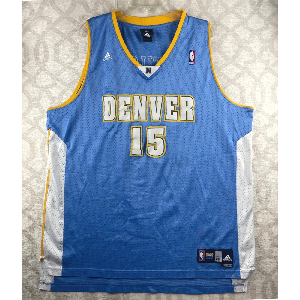 Adidas Denver Nuggets Carmelo Anthony NBA Jersey Mens XXL Blue Good Mesh 2000s